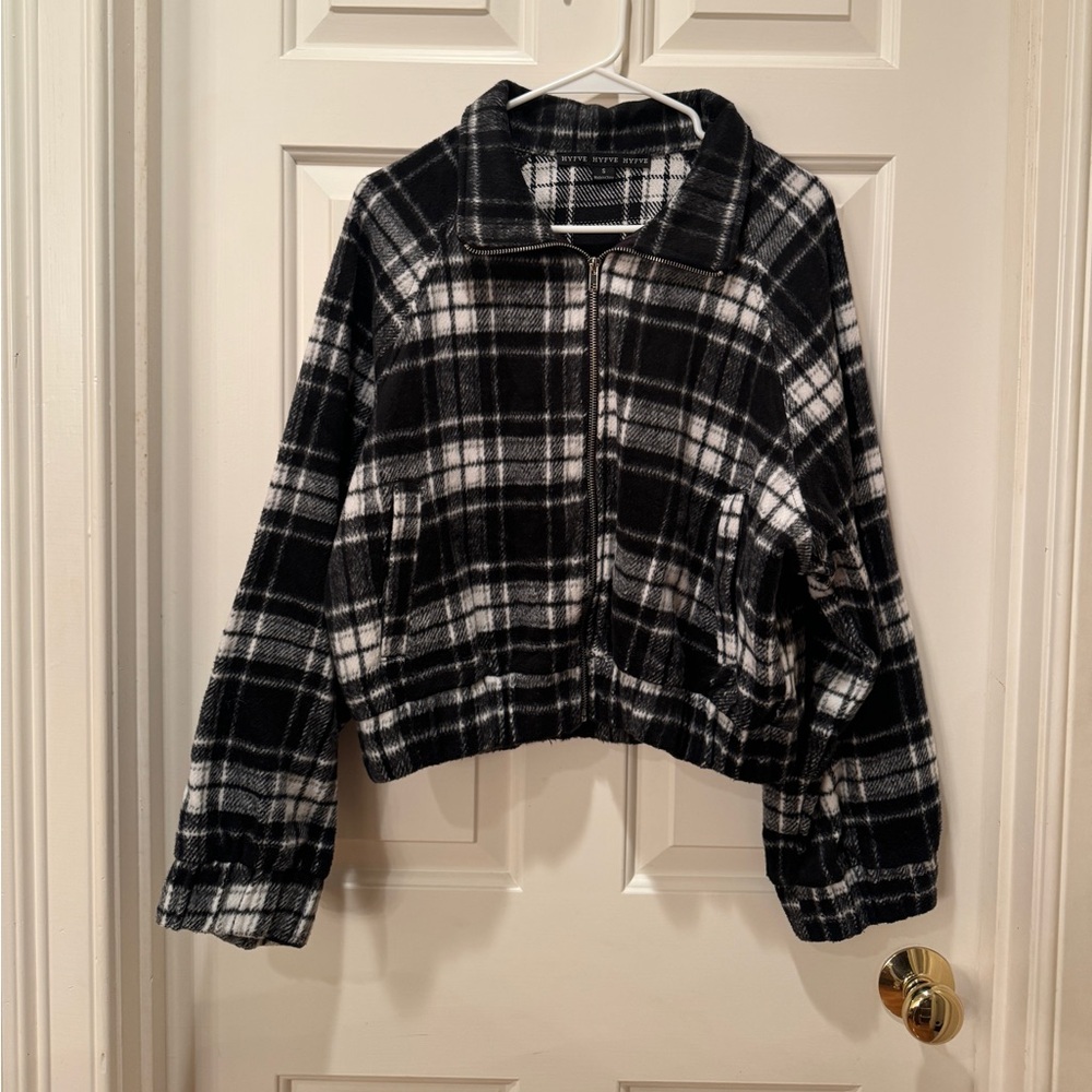 Black & White Autumn Plaid Jacket